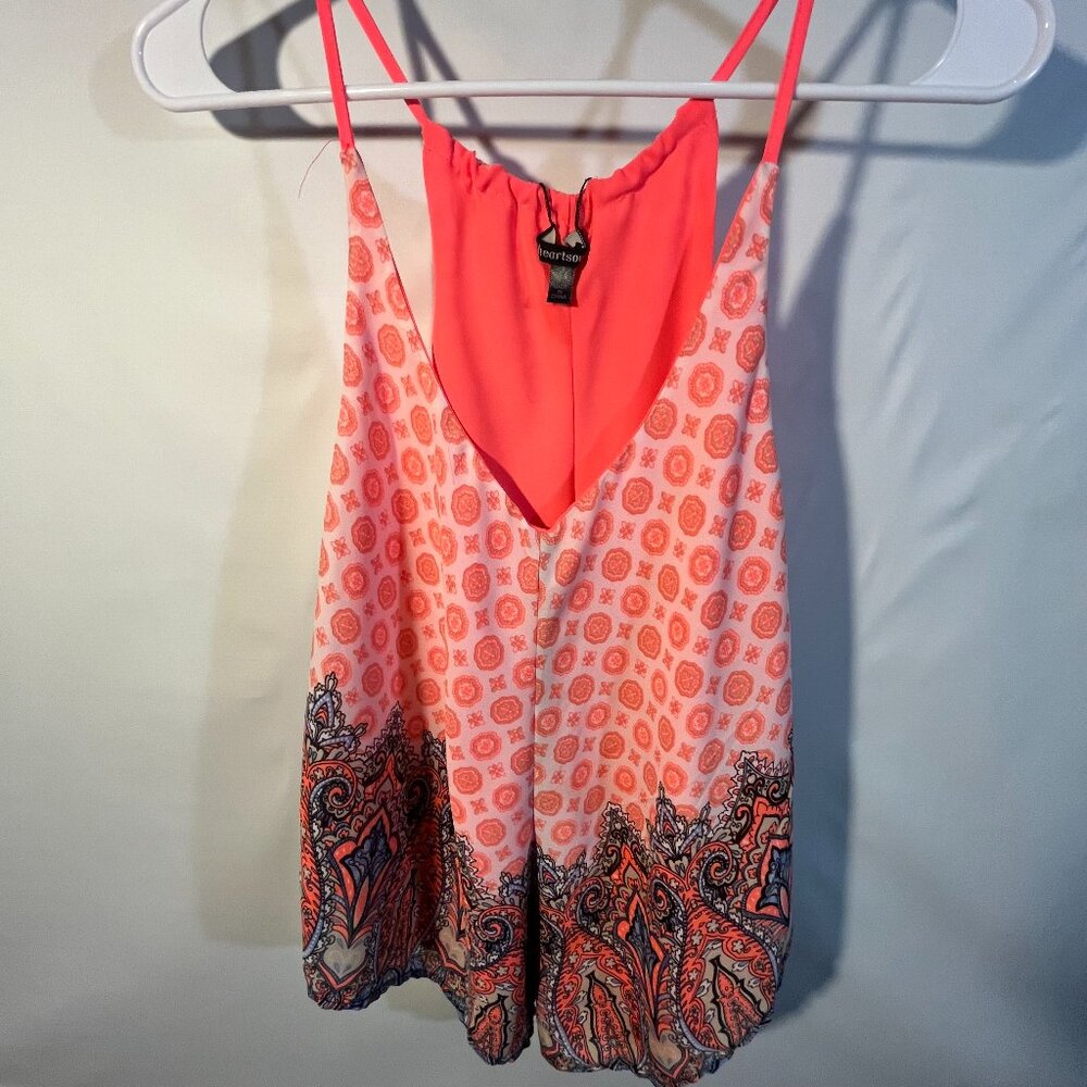 Heartsong spaghetti strap tank top